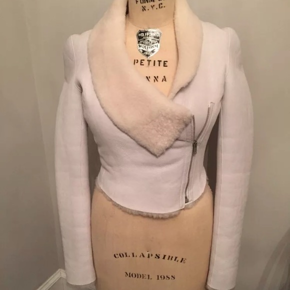 Helmut Lang Jackets & Blazers - Helmut Lang Leather & Shearling Motorcycle Jacket